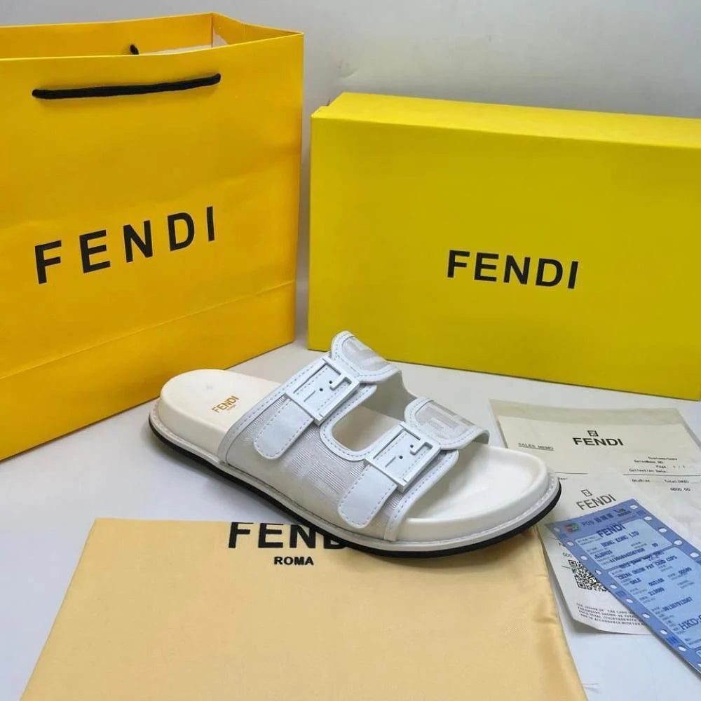 Fendi Roma Embossed White