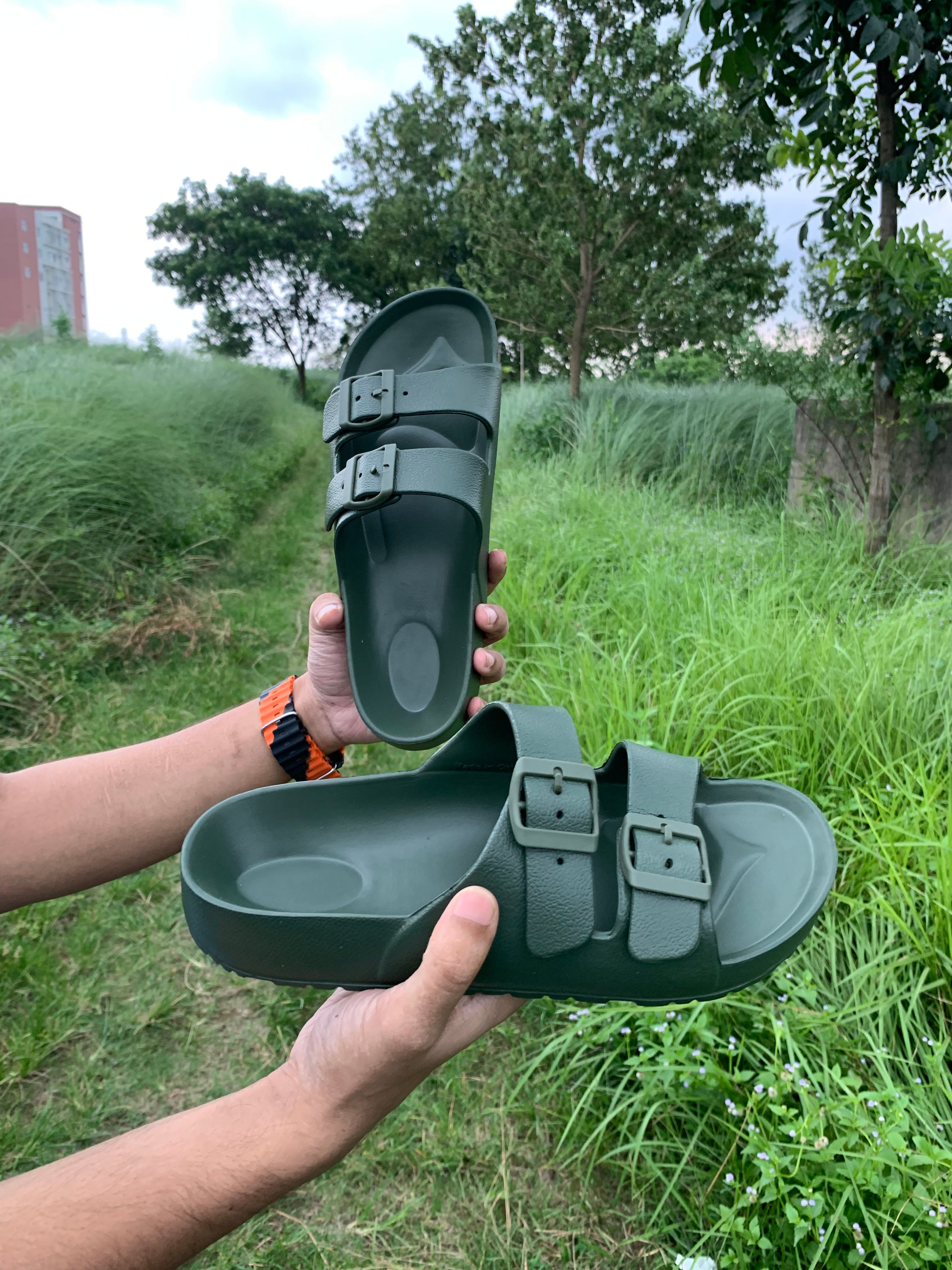 Arizona Rubber Sandals Olive Green