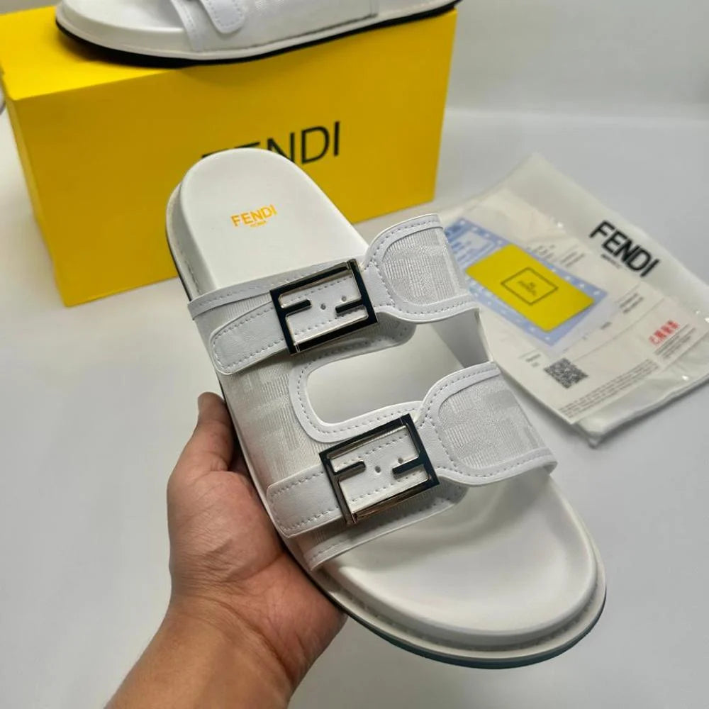 Fendi Roma Embossed White