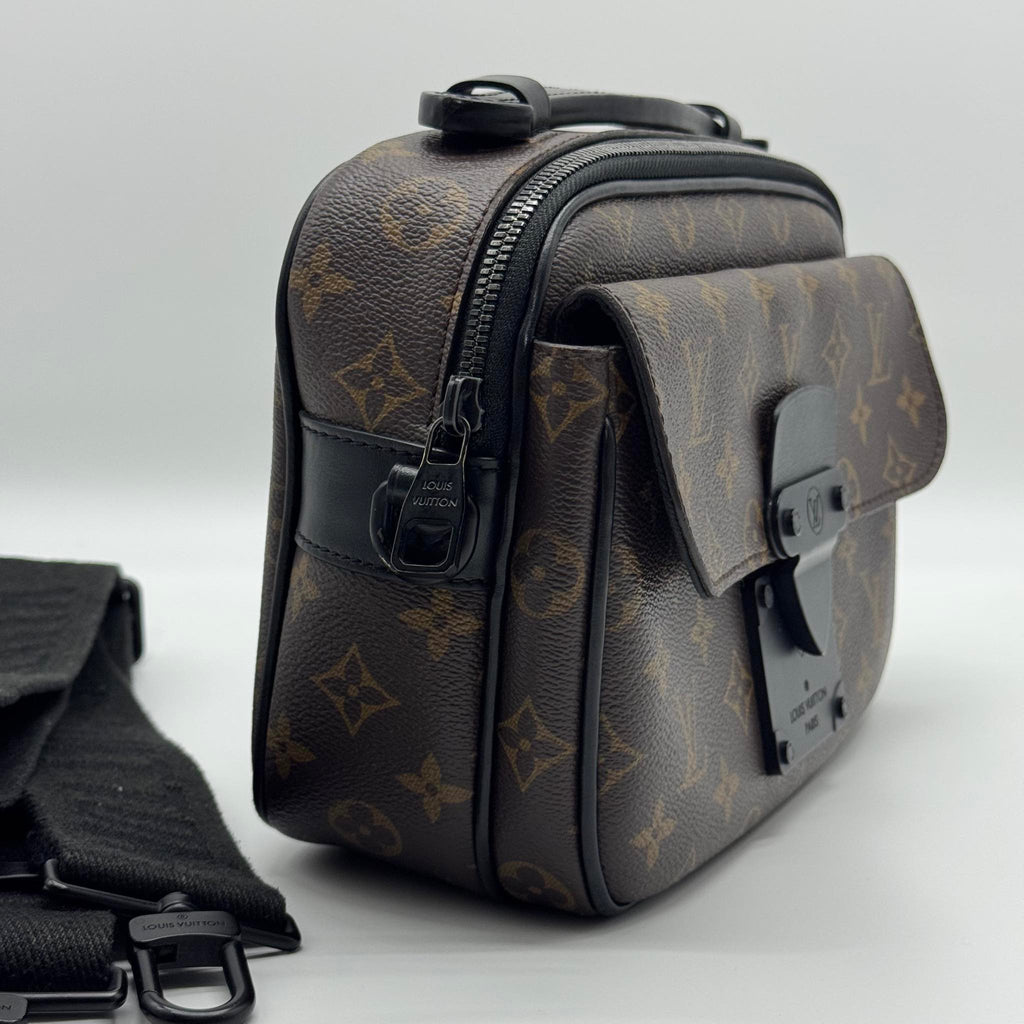 L0uis Vuitt0n Mon0gram Macassar S Lock Messenger Bag Brown