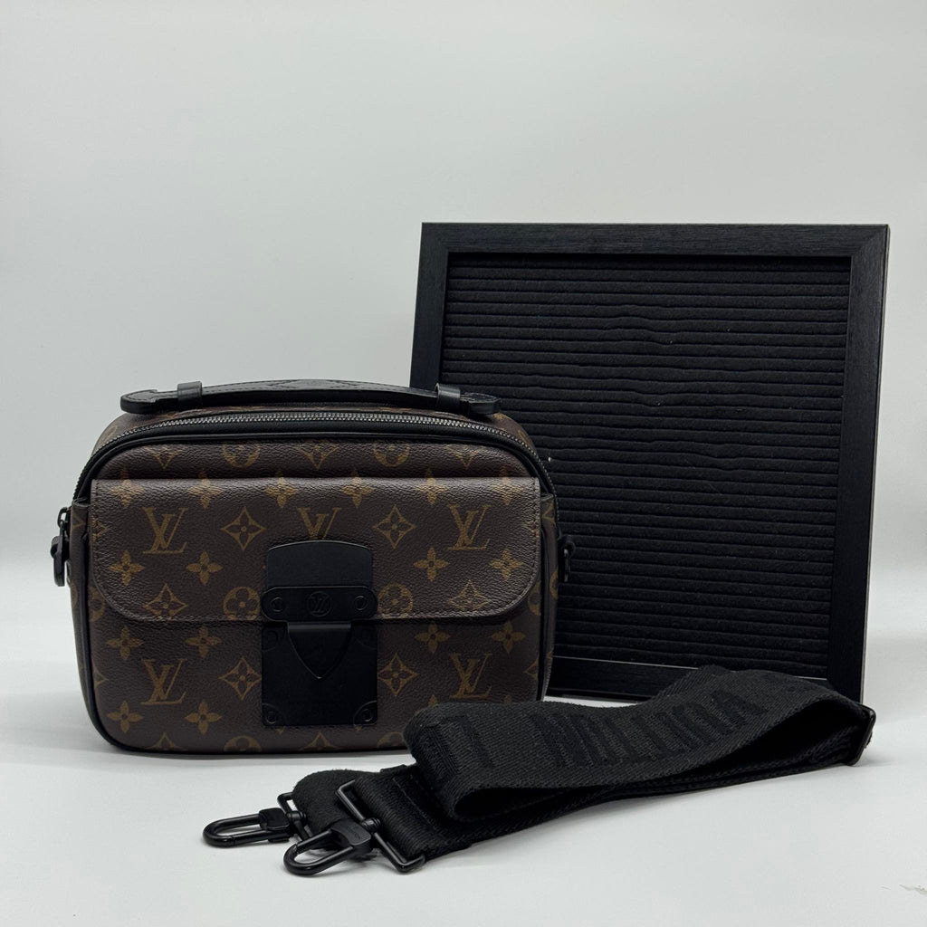 L0uis Vuitt0n Mon0gram Macassar S Lock Messenger Bag Brown
