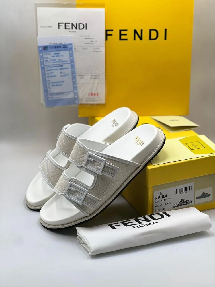 Fendi Roma Embossed White