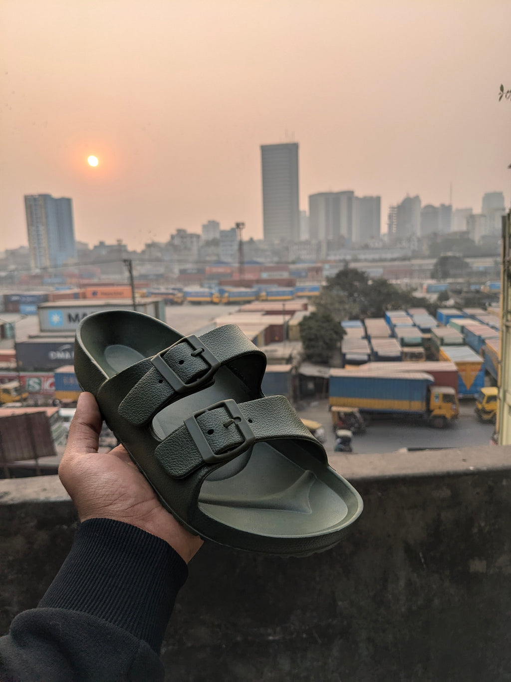 Arizona Rubber Sandals Olive Green