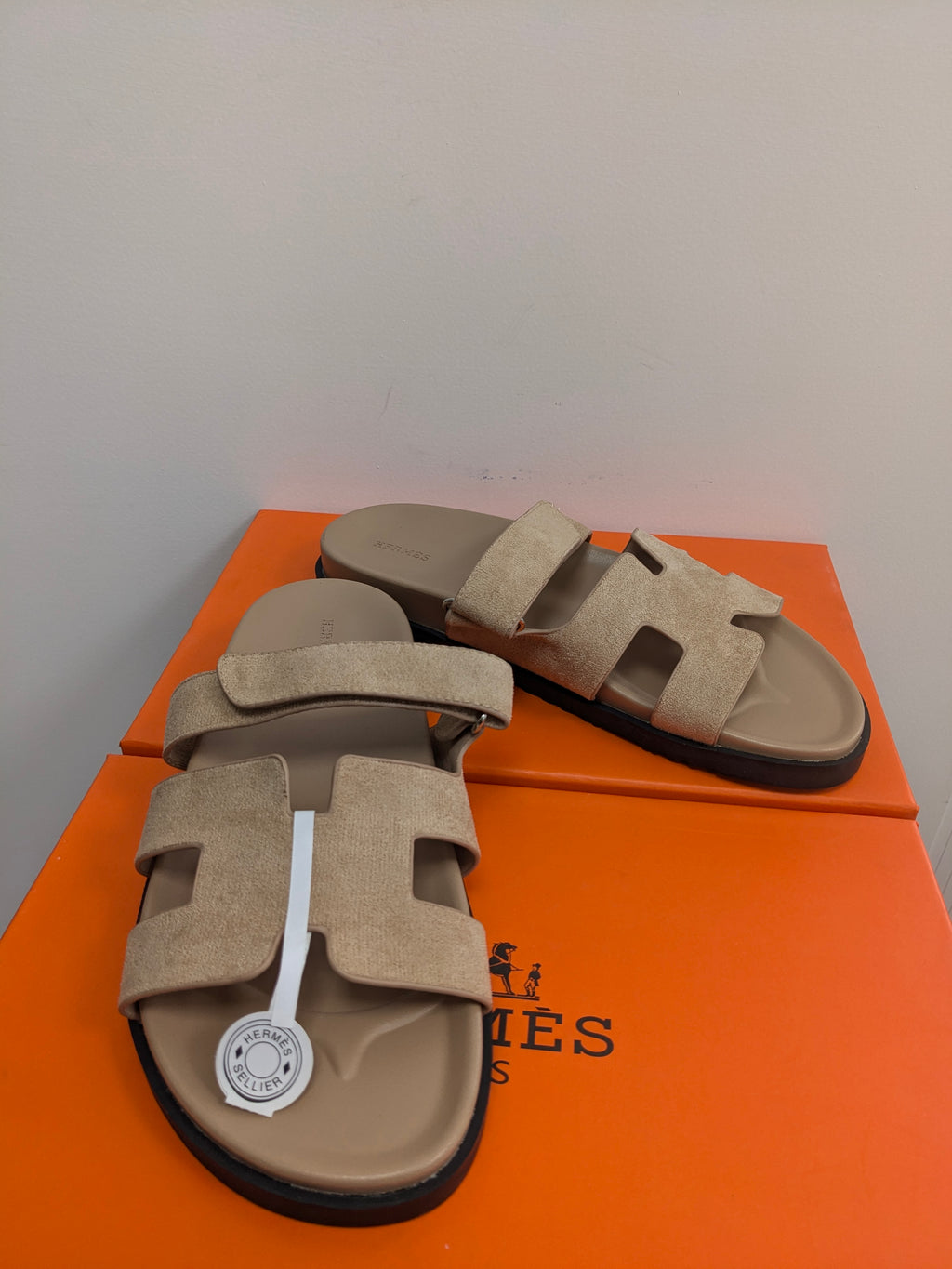 Hermes Chypre Beige Suede