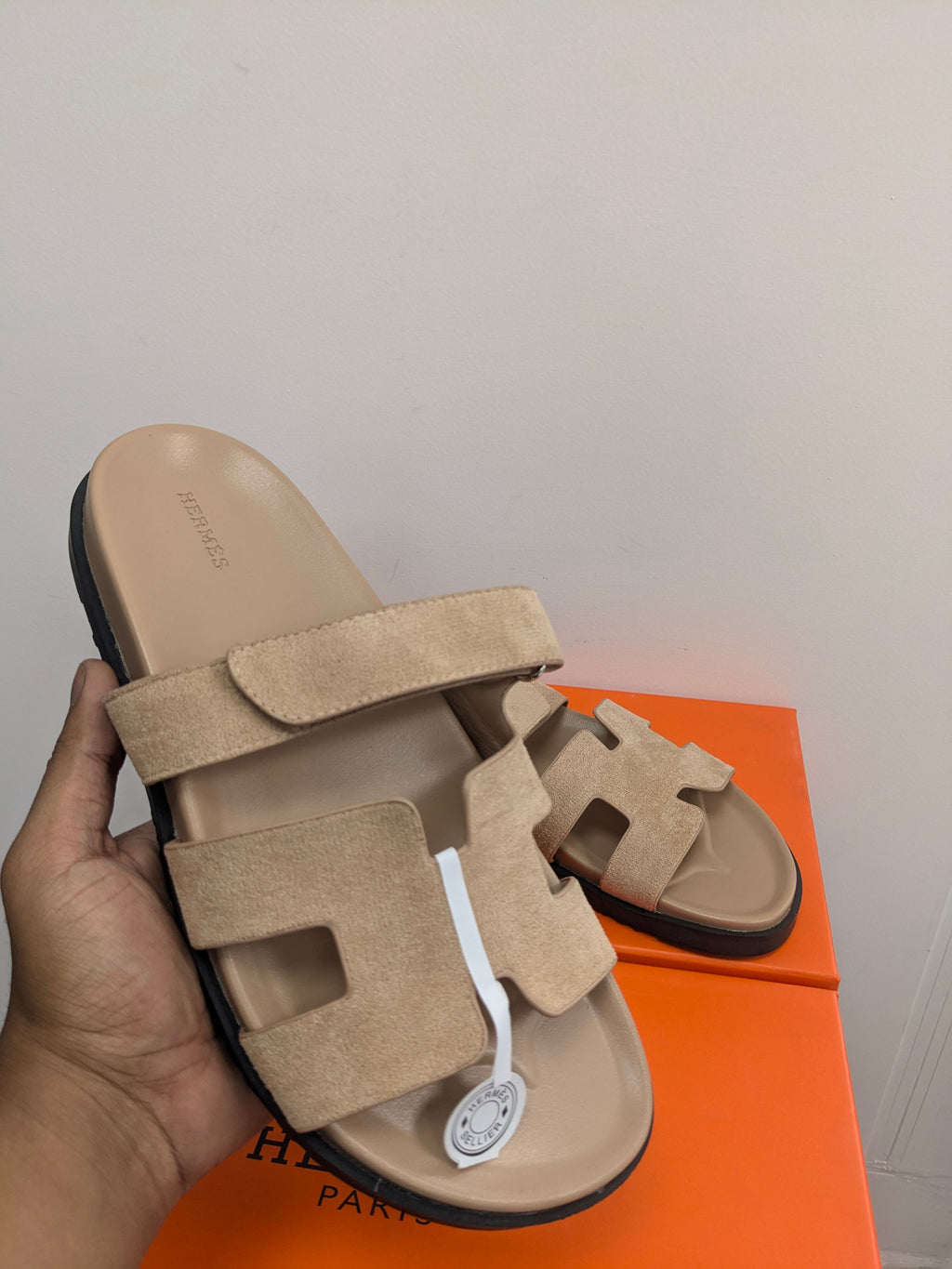 Hermes Chypre Beige Suede