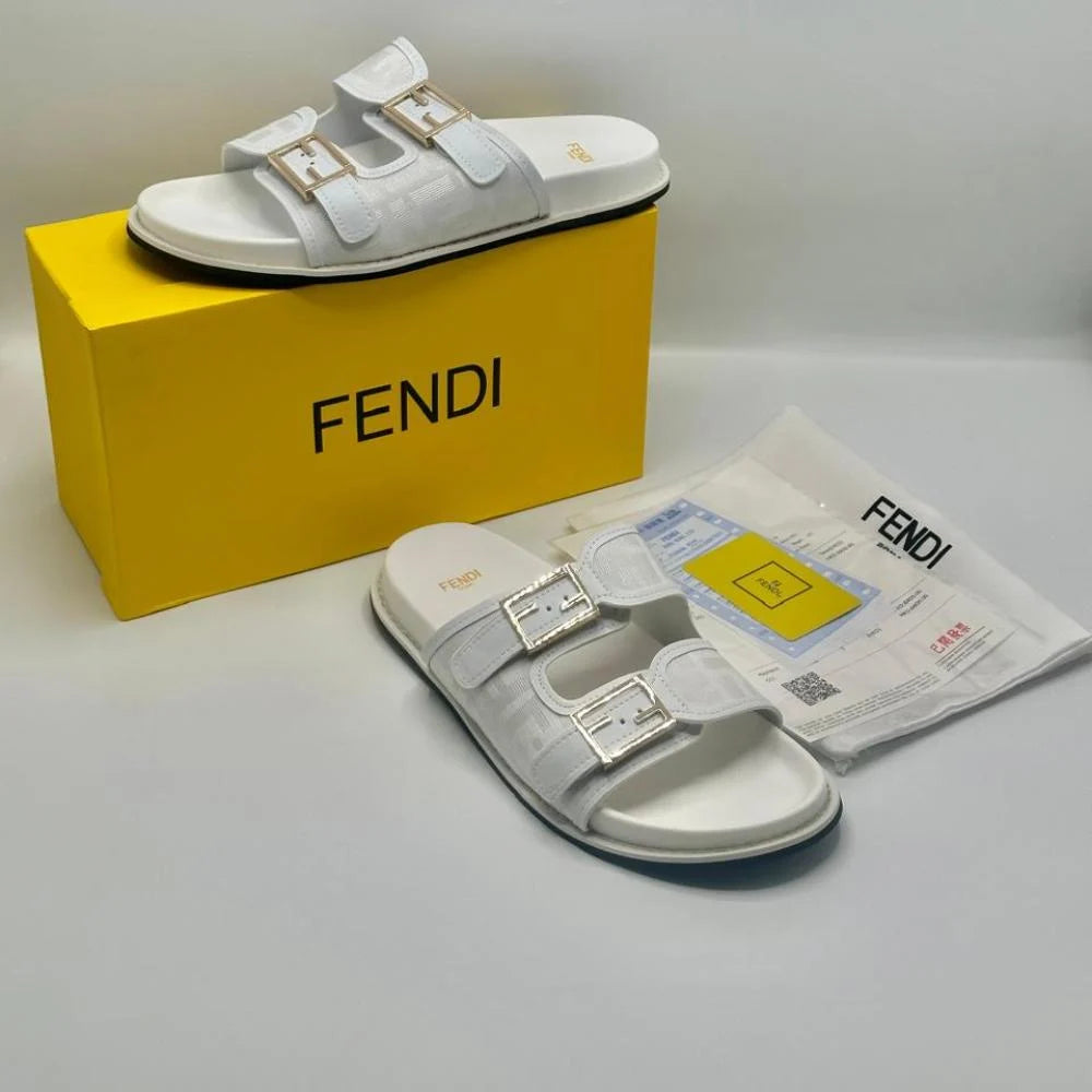 Fendi Roma Embossed White