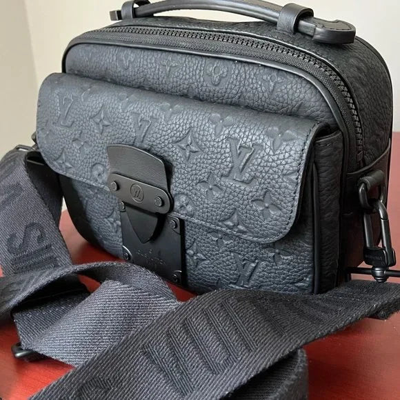 L0uis Vuitt0n Mon0gram Macassar S Lock Messenger Bag Black